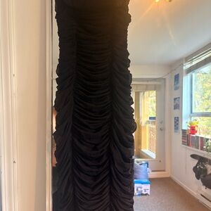 Babaton Black Ruched Dress